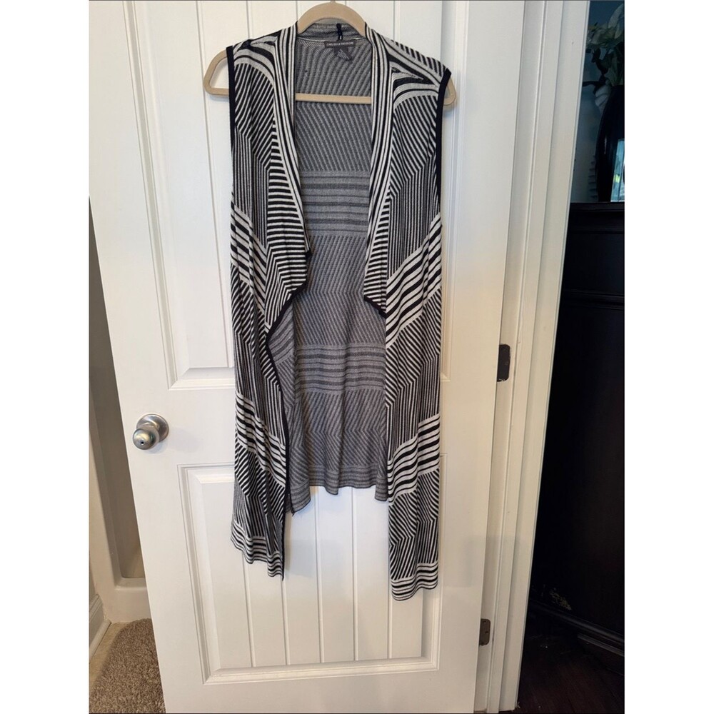 Chelsea & Theodore Black and White Knit Vest